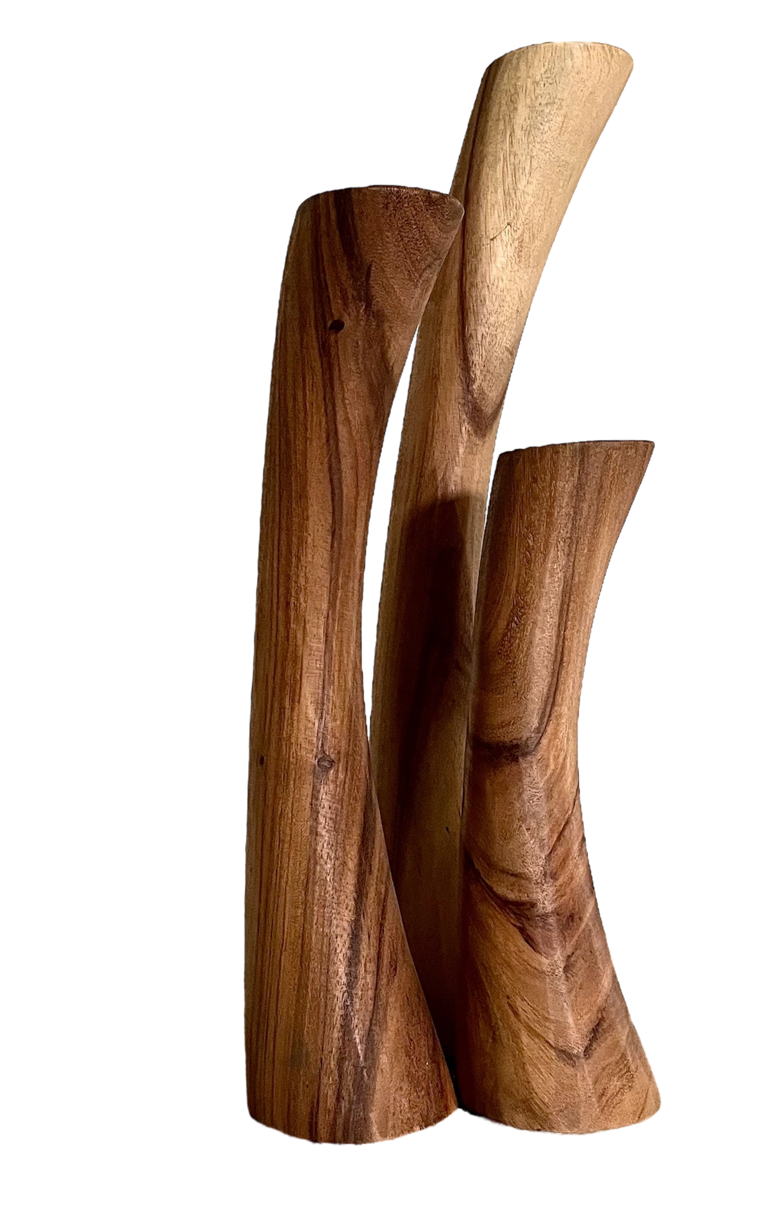 Clear Finished Candle Holder Suar Wood